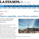 Nuovo ospedale, neve blocca cantiere